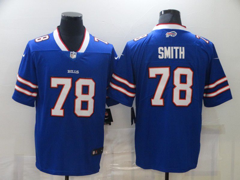 Men Buffalo Bills #78 Smith Blue Nike Vapor Untouchable Limited 2021 NFL Jersey